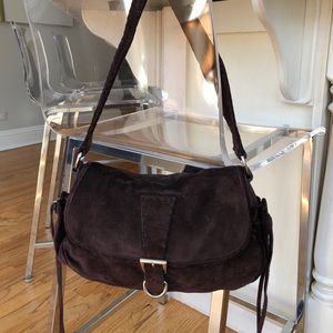 Prada Caffe suede handbag